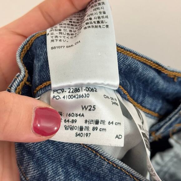 Levi's Wedgie Icon Fit High-Rise Skinny Denim Jeans Charleston Stroll Blue 25 - Picture 12 of 12